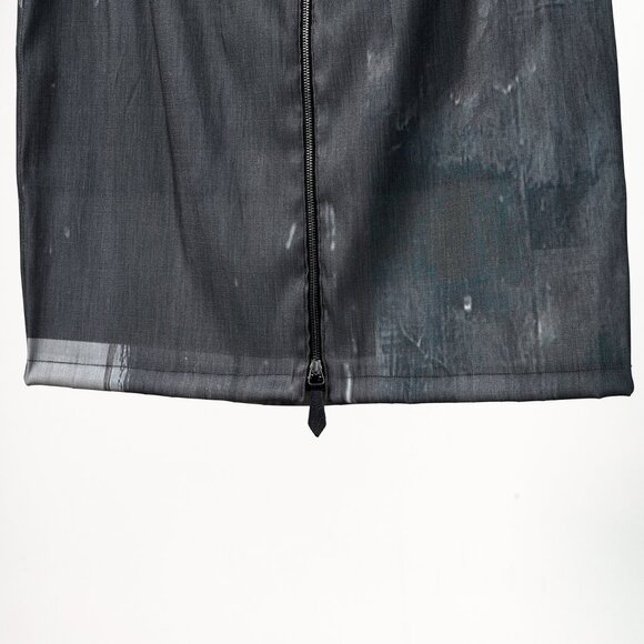Annette Gortz Grey Pleated Paint Splatter Skirt - Picture 6 of 9
